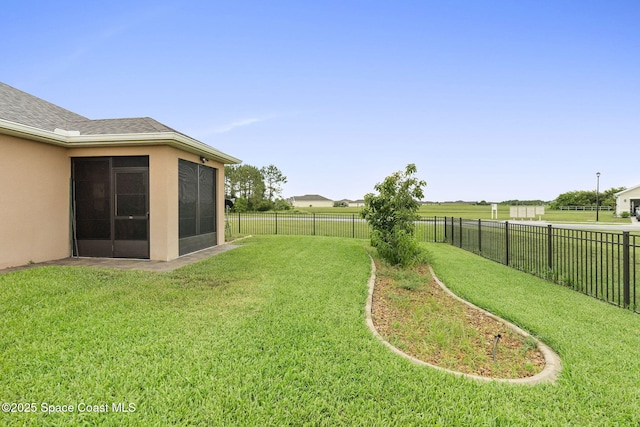 3724 Sandhill Crane Cir, Mims, FL 32754 - fenced backyard with a sunroom