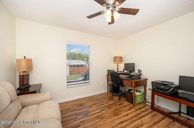 793 Ontario St NW, Palm Bay, FL 32907 - home office featuring wood finished floors and a ceiling fan