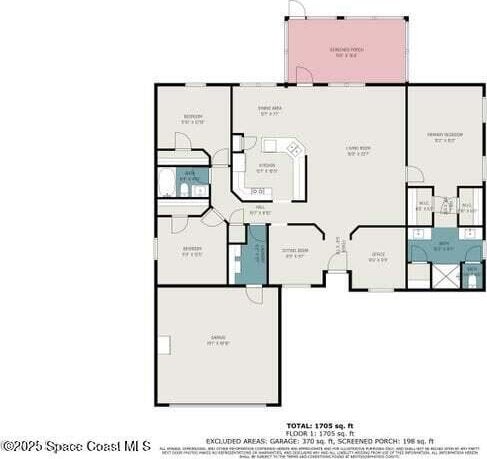 793 Ontario St NW, Palm Bay, FL 32907 - view of floor plan / room layout
