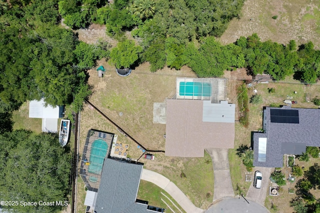 614 W Ct, Titusville, FL 32796 - aerial view of a pool area