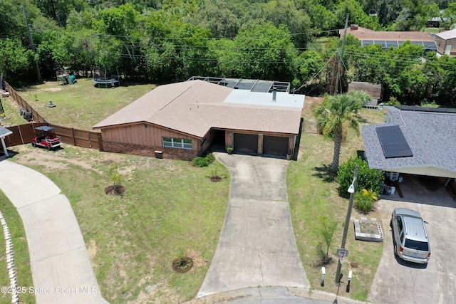 614 W Ct, Titusville, FL 32796 - aerial view of property and surrounding area featuring a forest