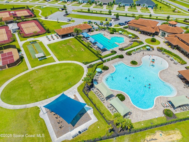 7873 Desmond Ave, Melbourne, FL 32940 - bird's eye view of a pool