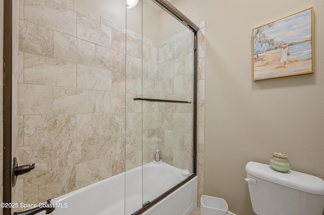 7873 Desmond Ave, Melbourne, FL 32940 - bathroom with toilet and enclosed tub / shower combo
