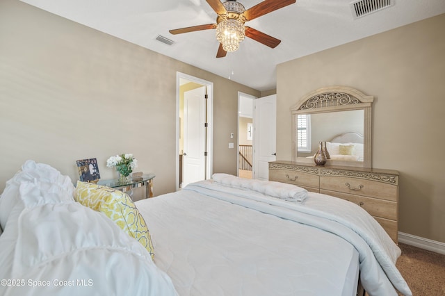 7873 Desmond Ave, Melbourne, FL 32940 - bedroom with carpet floors and a ceiling fan