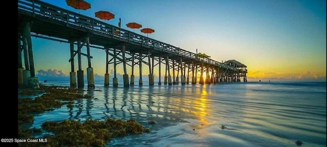 201 Saint Lucie Ln Unit 309, Cocoa Beach, FL 32931 - water view featuring a pier
