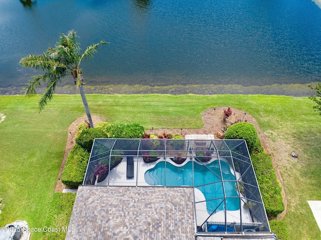1137 White Oak Cir, Melbourne, FL 32934 - drone / aerial view of a pool