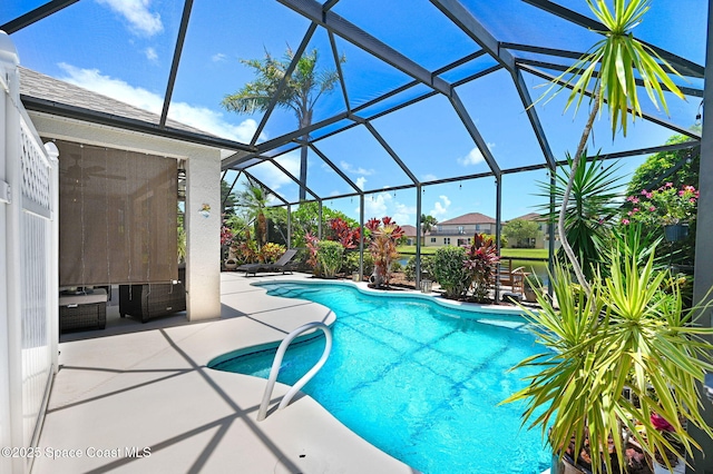 1137 White Oak Cir, Melbourne, FL 32934 - outdoor pool with a patio area and glass enclosure