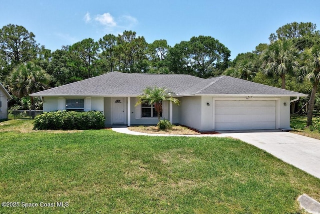 461 Coply Ter, Sebastian, FL 32958 - ranch-style house with an attached garage, driveway, and stucco siding