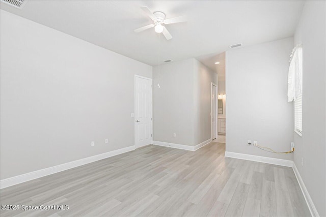 608 Lorelei Ave, Melbourne, FL 32901 - unfurnished room with ceiling fan and light wood-type flooring