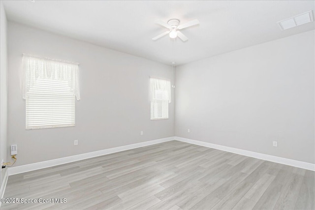 608 Lorelei Ave, Melbourne, FL 32901 - unfurnished room with a ceiling fan and light wood finished floors