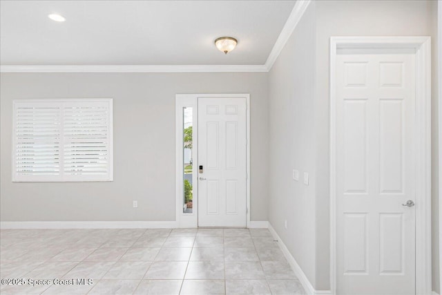 608 Lorelei Ave, Melbourne, FL 32901 - foyer with ornamental molding and baseboards