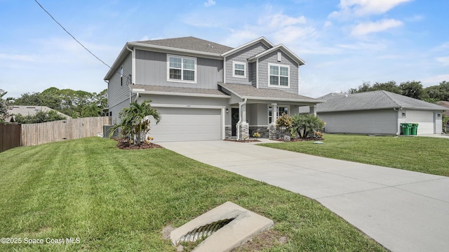 6830 Harp Ave, Cocoa, FL 32927 - craftsman-style home with driveway, a porch, and an attached garage