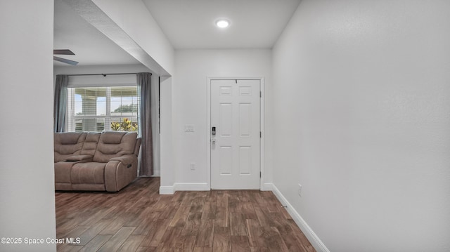 6830 Harp Ave, Cocoa, FL 32927 - entryway featuring wood finished floors and baseboards