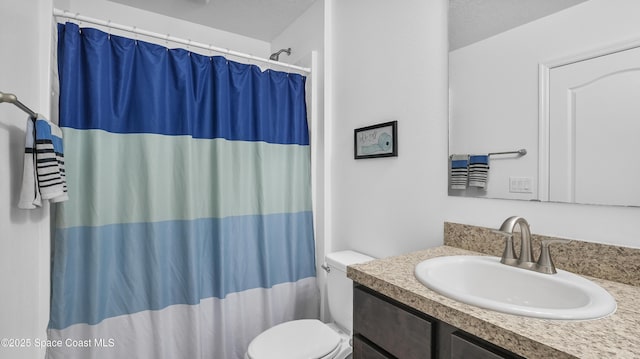 6830 Harp Ave, Cocoa, FL 32927 - bathroom featuring vanity and a shower with curtain