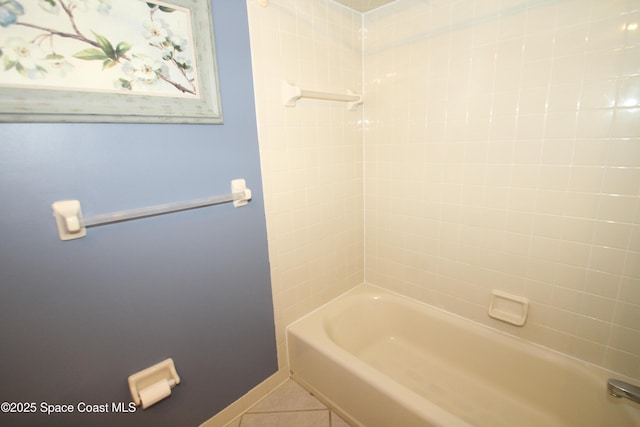 9027 Manchester Ln Unit 22F, West Melbourne, FL 32904 - full bathroom with shower / bathtub combination and tile patterned floors