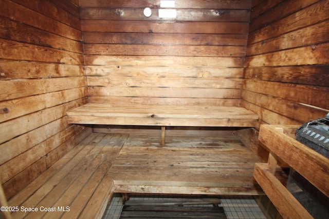 9027 Manchester Ln Unit 22F, West Melbourne, FL 32904 - relaxing sauna featuring wood walls
