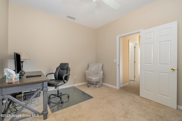 1869 Tullagee Ave, Melbourne, FL 32940 - carpeted office space with ceiling fan and baseboards