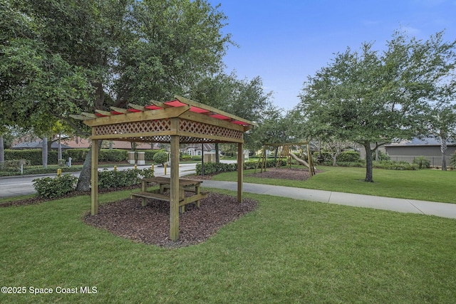 1869 Tullagee Ave, Melbourne, FL 32940 - surrounding community featuring a lawn