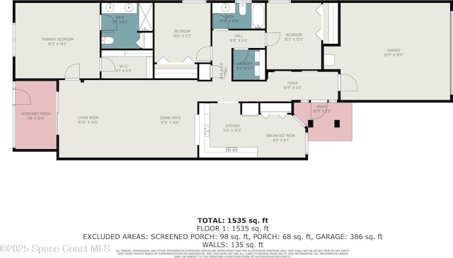 1869 Tullagee Ave, Melbourne, FL 32940 - view of property floor plan