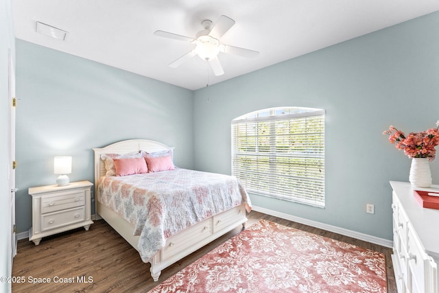 2690 Camberly Cir, Melbourne, FL 32940 - bedroom featuring wood finished floors and ceiling fan