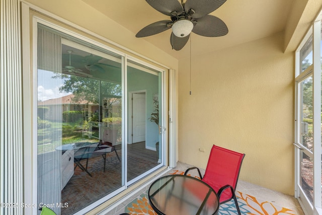 2690 Camberly Cir, Melbourne, FL 32940 - sunroom featuring ceiling fan