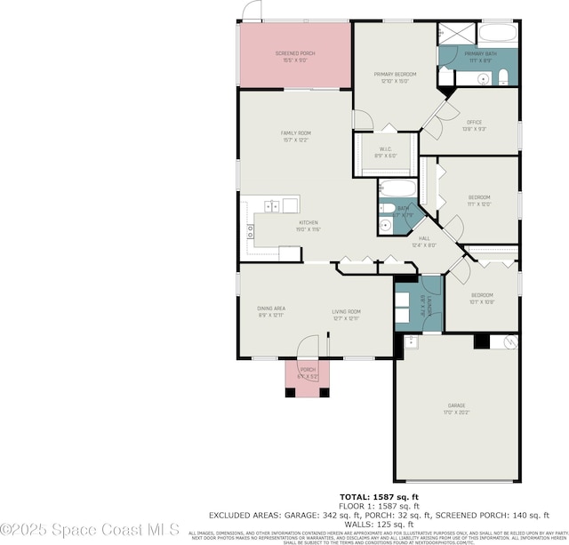 2383 Glasbern Cir, Melbourne, FL 32904 - view of floor plan / room layout