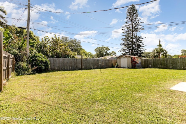 583 Mandan Ave, Melbourne, FL 32935 - fenced backyard with a storage unit