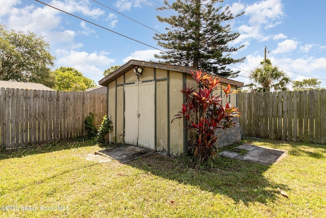 583 Mandan Ave, Melbourne, FL 32935 - view of shed with a fenced backyard