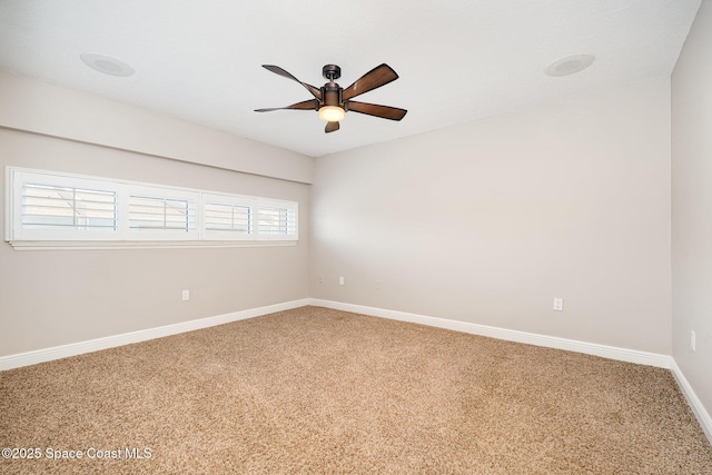 1708 Atlantic St Unit 4F, Melbourne Beach, FL 32951 - carpeted empty room with a ceiling fan and baseboards