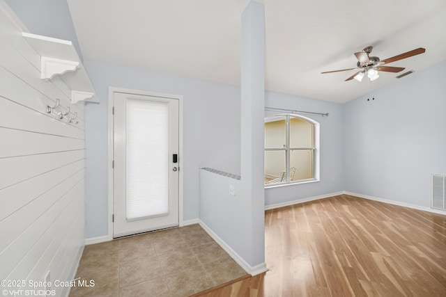 183 Frante Ave NE, Palm Bay, FL 32907 - entryway with ceiling fan and light wood-type flooring