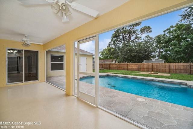 183 Frante Ave NE, Palm Bay, FL 32907 - view of pool featuring ceiling fan