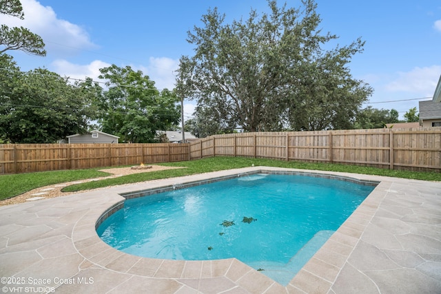 183 Frante Ave NE, Palm Bay, FL 32907 - view of swimming pool with a fenced backyard and a patio