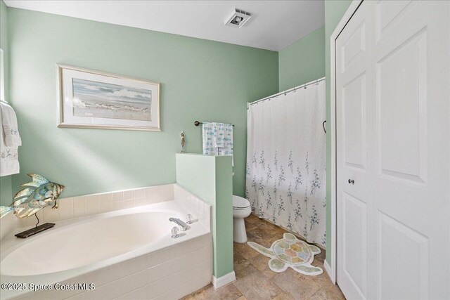 2627 Deercroft Dr, Melbourne, FL 32940 - bathroom with a bath and curtained shower