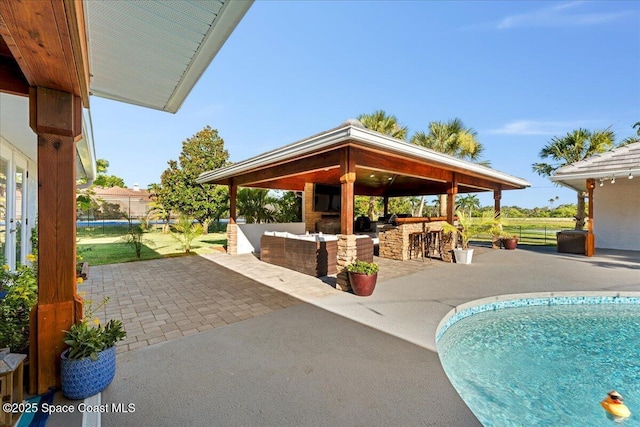 260 Utopia Cir, Merritt Island, FL 32952 - outdoor pool with a gazebo and a patio
