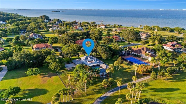 260 Utopia Cir, Merritt Island, FL 32952 - aerial overview of property's location with a large body of water and nearby suburban area