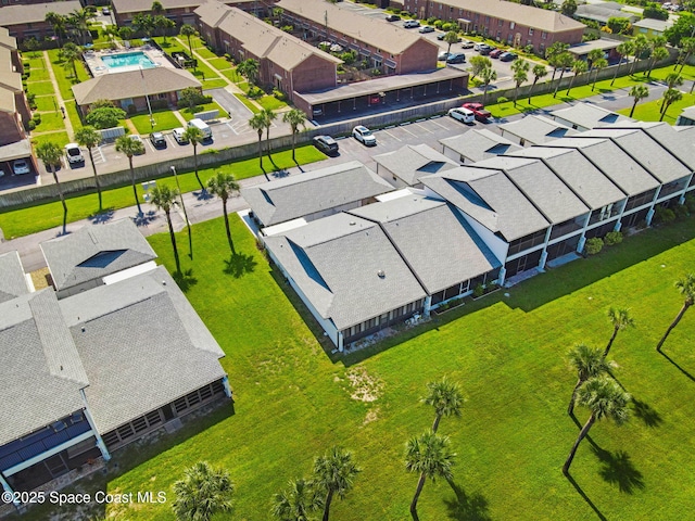 743 Palm Springs Cir, Satellite Beach, FL 32937 - drone / aerial view of a pool