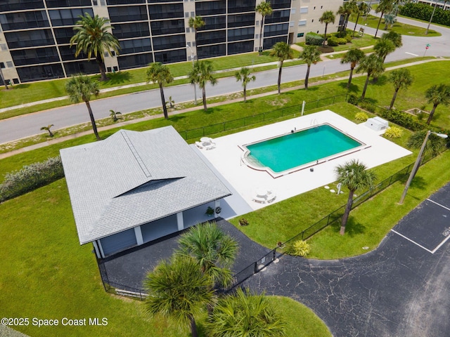 743 Palm Springs Cir, Satellite Beach, FL 32937 - aerial view of a pool area and apartment complex