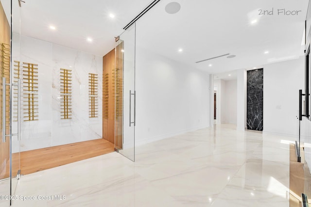 16 Seaside Ave, Key Largo, FL 33037 - bathroom with marble tiled flooring and recessed lighting