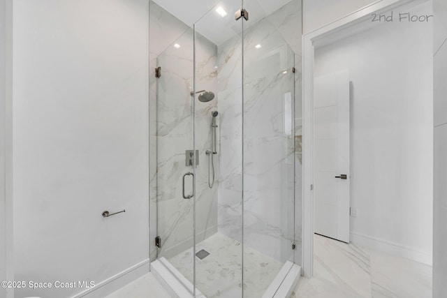 16 Seaside Ave, Key Largo, FL 33037 - full bath featuring a marble finish shower and marble finish floors