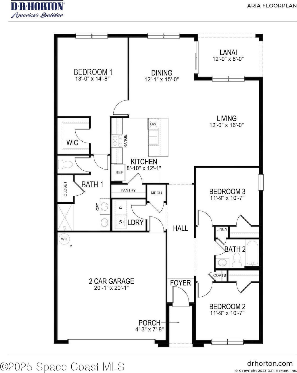 1285 Dugan Cir SE, Palm Bay, FL 32909 - view of home floor plan
