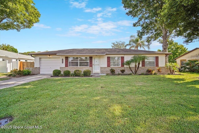 3664 Longbow Rd, Cocoa, FL 32926 - single story home with concrete driveway, a garage, and stucco siding