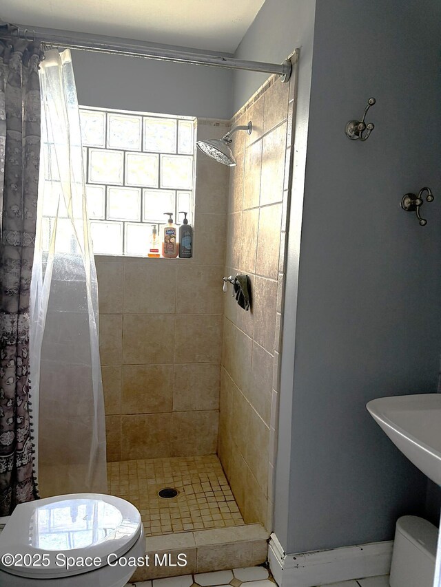 292 Pine Tree Dr, Indialantic, FL 32903 - full bath featuring toilet and a shower stall