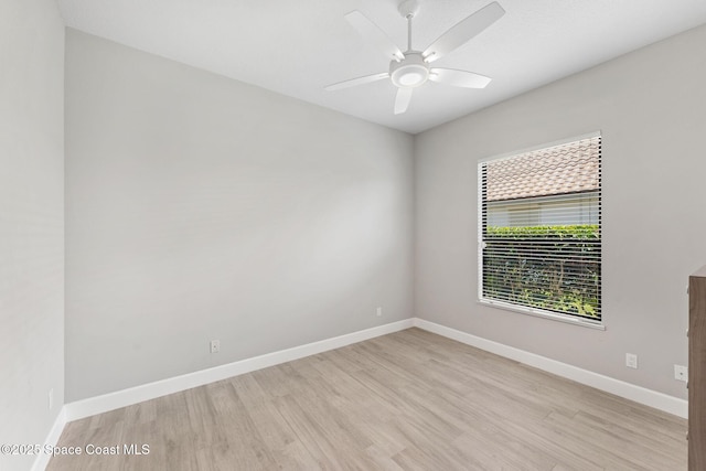 7987 Bradwick Way, Melbourne, FL 32940 - spare room featuring light wood-type flooring and a ceiling fan
