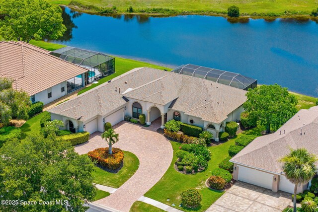 7987 Bradwick Way, Melbourne, FL 32940 - view from above of property featuring a nearby body of water