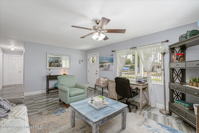 955 Bartlett Ln, Rockledge, FL 32955 - office space with baseboards and ceiling fan