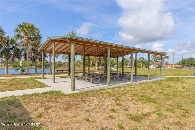 955 Bartlett Ln, Rockledge, FL 32955 - view of community with a gazebo, a yard, and a water view
