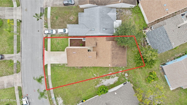 1734 Bluebird Ct, Melbourne, FL 32935 - aerial view of property's location featuring property boundaries highlighted
