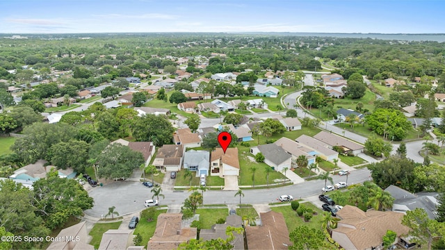 1734 Bluebird Ct, Melbourne, FL 32935 - aerial view of property and surrounding area featuring nearby suburban area