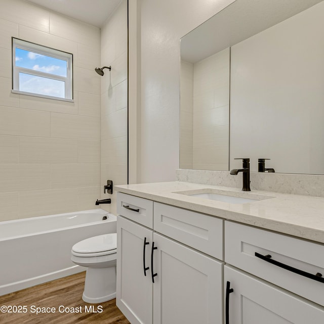 8025 Babcock St SE, Grant-Valkaria, FL 32909 - bathroom with vanity, wood finished floors, and  shower combination