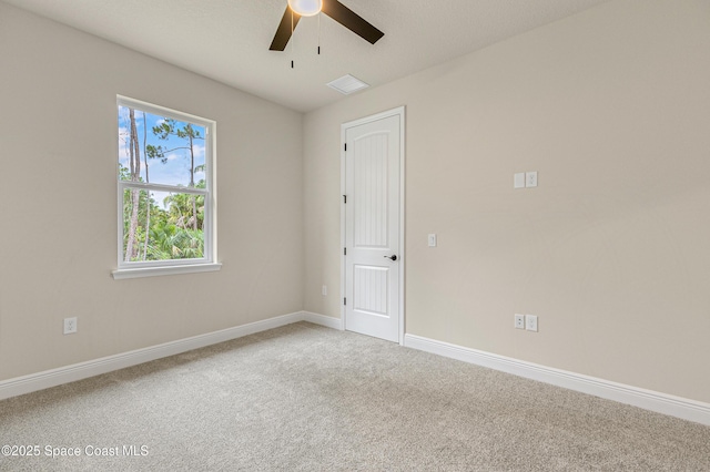8025 Babcock St SE, Grant-Valkaria, FL 32909 - unfurnished room with ceiling fan and light carpet